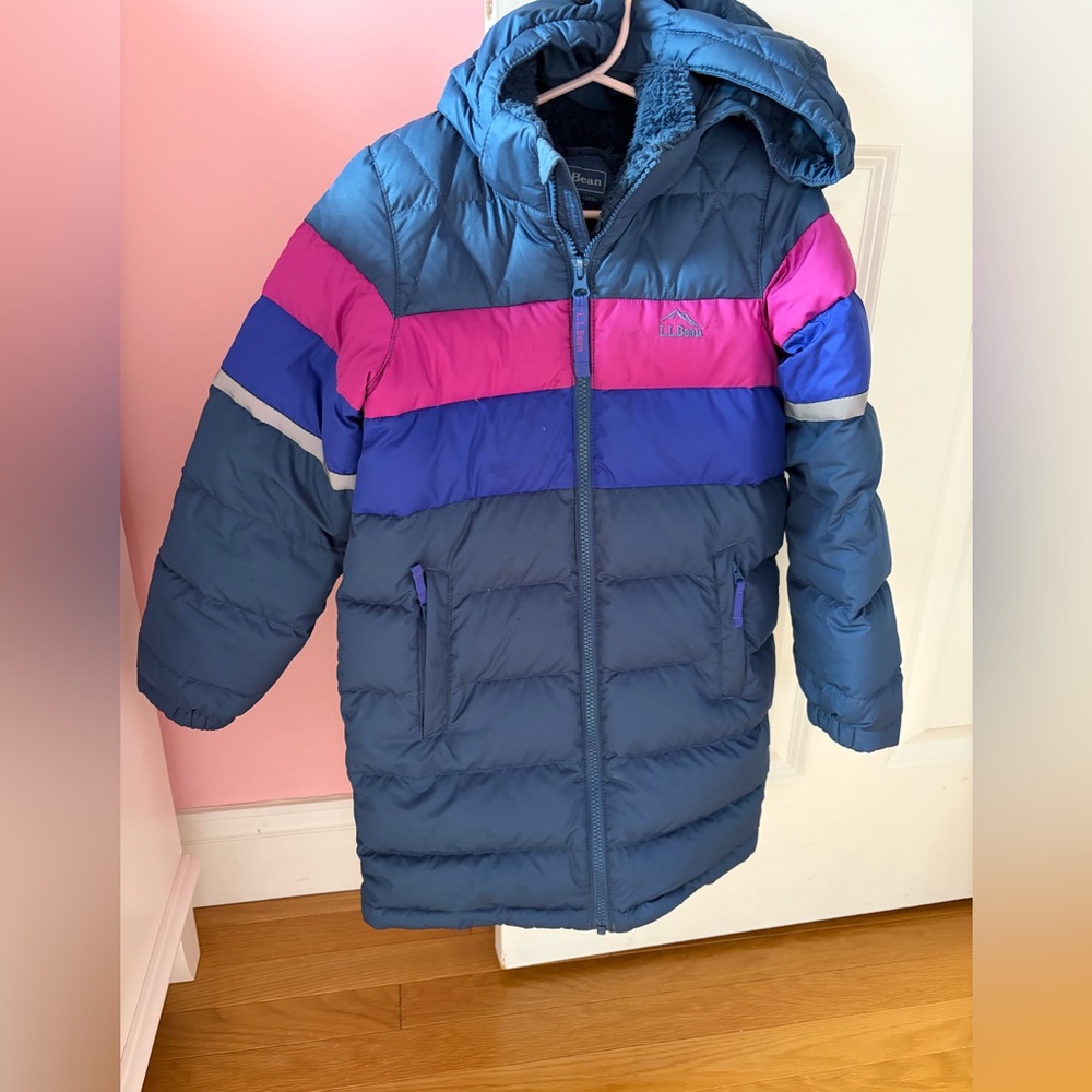 L.L.Bean Blue and Pink Puffer Jacket